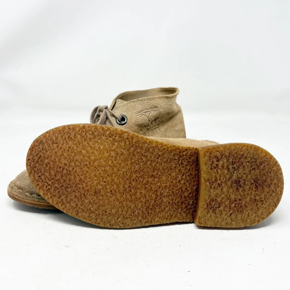 Safari by Bata Size 4/Youth 5 Tan Suede Desert Chukka Boots Made in Kenya